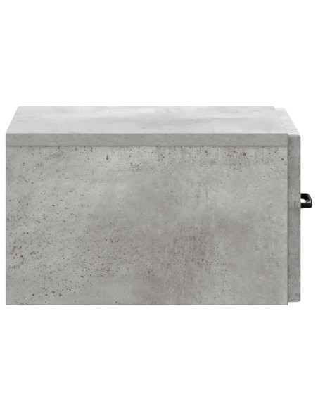 Tavolino da Parete Laterale Grigio Cemento 59 x 34,5 x 17 cm