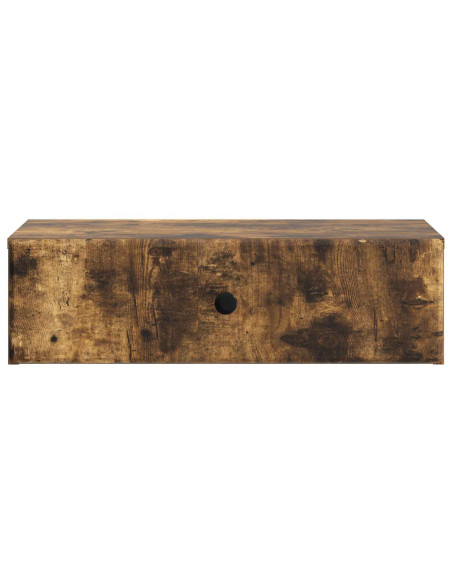 Tavolino da Parete Laterale Rovere Fumo 59 x 34,5 x 17 cm