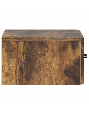 Tavolino da Parete Laterale Rovere Fumo 59 x 34,5 x 17 cm