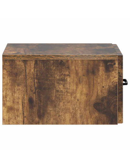 Tavolino da Parete Laterale Rovere Fumo 59 x 34,5 x 17 cm