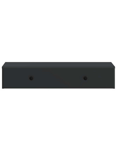 Tavolino da Parete Laterale Nero 87,5 x 34,5 x 17 cm