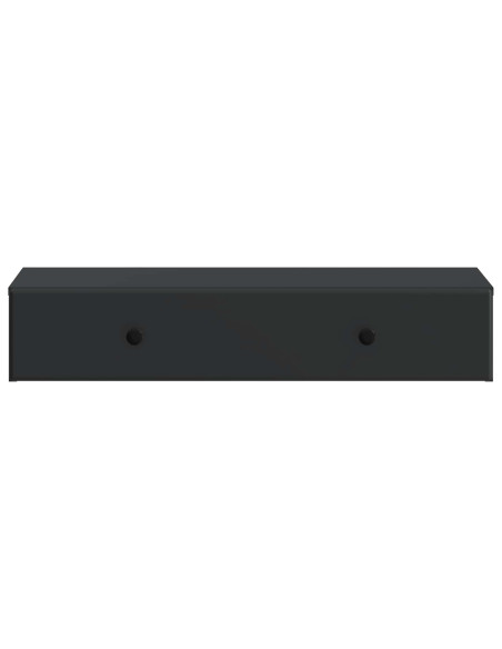 Tavolino da Parete Laterale Nero 87,5 x 34,5 x 17 cm