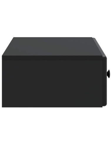 Tavolino da Parete Laterale Nero 87,5 x 34,5 x 17 cm