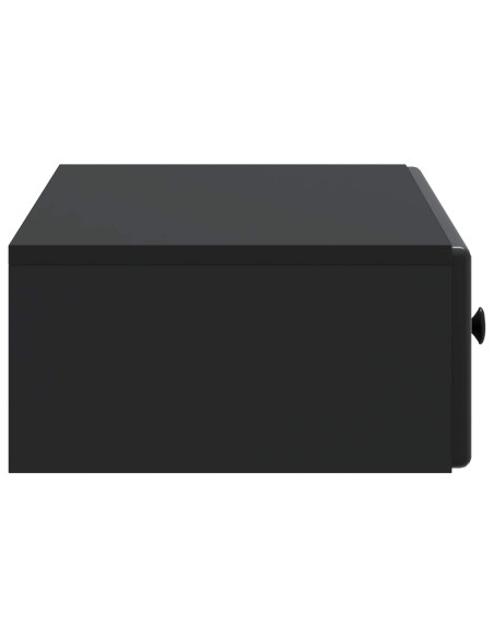 Tavolino da Parete Laterale Nero 87,5 x 34,5 x 17 cm