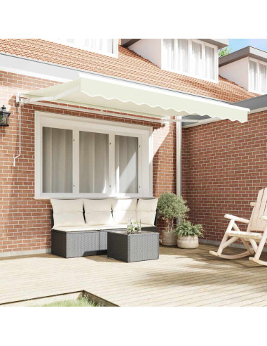 Tenda Retrattile Crema 250 x 200 cm Poliestere e Metallo