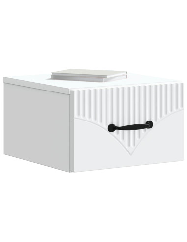 Mobiletto da notte a muro 2 pcs Bianco 34,5 x 33 x 20 cm