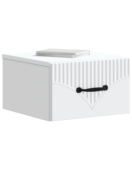 Mobiletto da notte a muro 2 pcs Bianco 34,5 x 33 x 20 cm