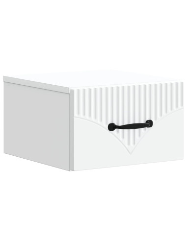 Mobiletto da notte a muro 2 pcs Bianco 34,5 x 33 x 20 cm