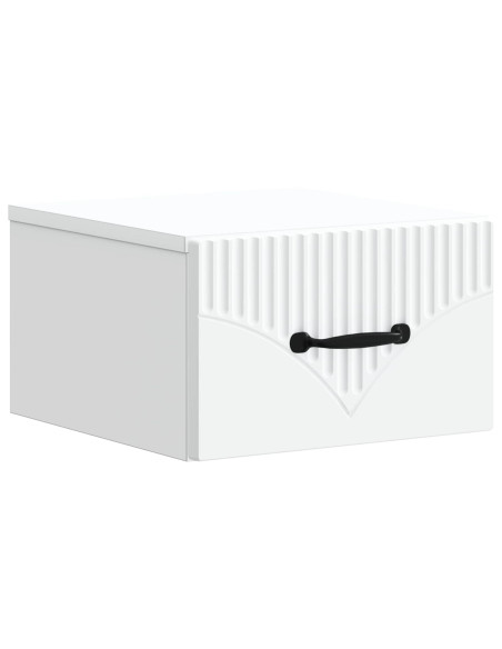 Mobiletto da notte a muro 2 pcs Bianco 34,5 x 33 x 20 cm