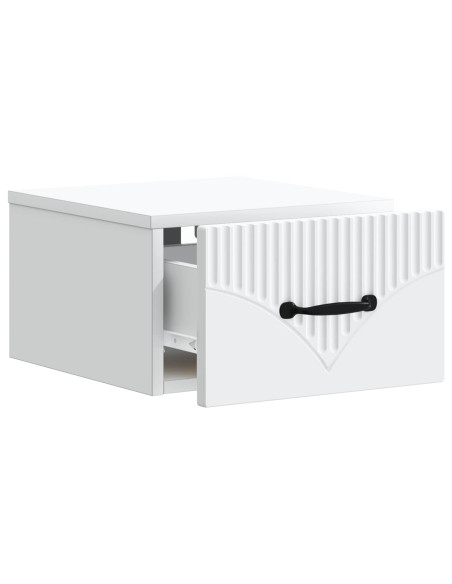 Mobiletto da notte a muro 2 pcs Bianco 34,5 x 33 x 20 cm