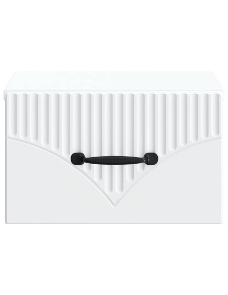 Mobiletto da notte a muro 2 pcs Bianco 34,5 x 33 x 20 cm