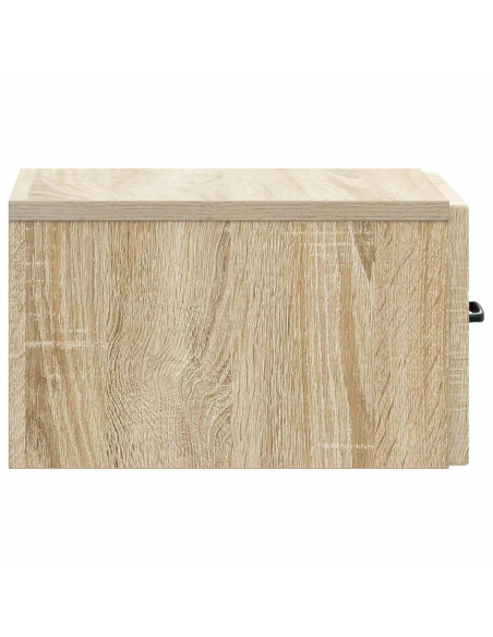 Mobiletto da notte a muro Rovere Sonoma 34,5 x 33 x 20 cm
