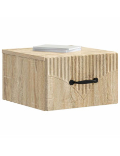 Mobiletto da notte a muro 2 pcs Rovere Sonoma 34,5 x 33 x 20 cm 2