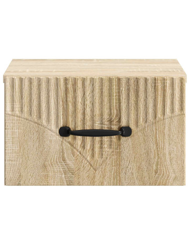 Mobiletto da notte a muro 2 pcs Rovere Sonoma 34,5 x 33 x 20 cm
