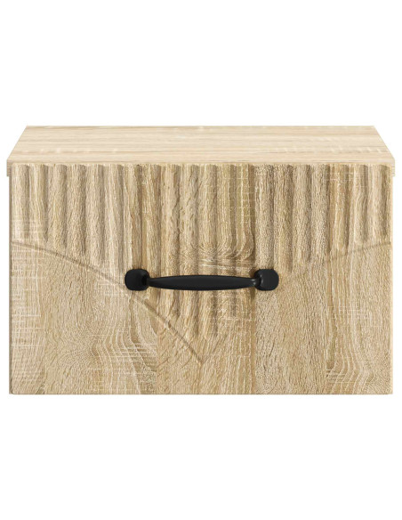 Mobiletto da notte a muro 2 pcs Rovere Sonoma 34,5 x 33 x 20 cm