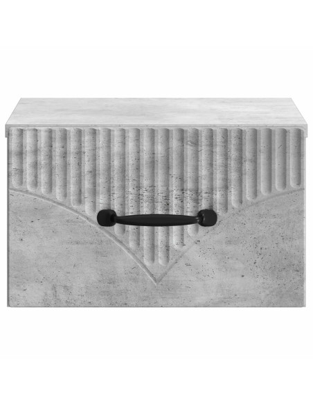Mobiletto da notte a muro Grigio Cemento 34,5 x 33 x 20 cm