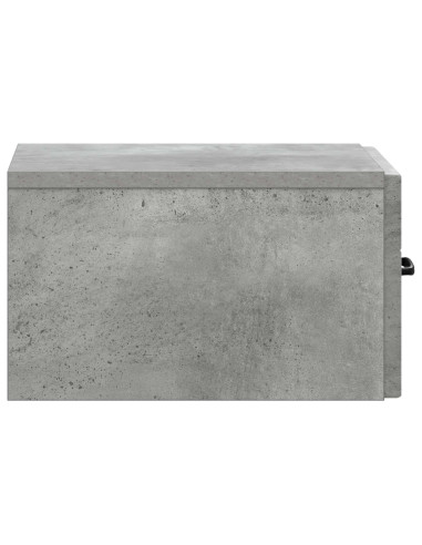 Mobiletto da notte a muro Grigio Cemento 34,5 x 33 x 20 cm