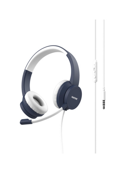 SMARTWORK HEADPHONE CABLE+MIC NAVY