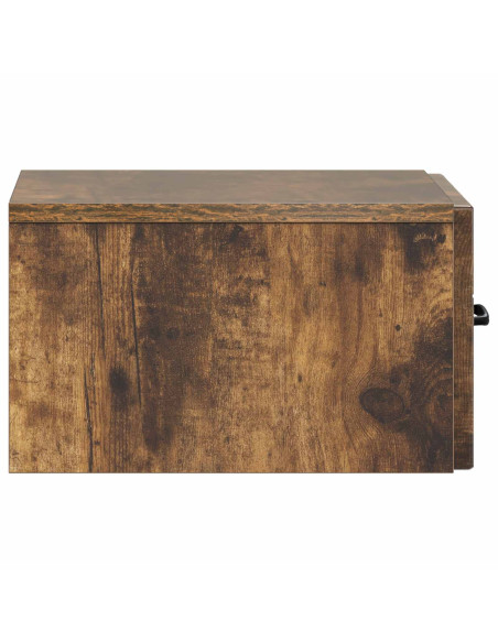 Mobiletto da notte a muro Rovere Fumo 34,5 x 33 x 20 cm