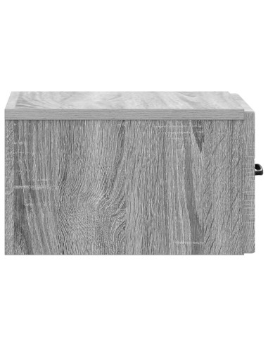 Mobiletto da notte a muro Grigio Sonoma 34,5 x 33 x 20 cm