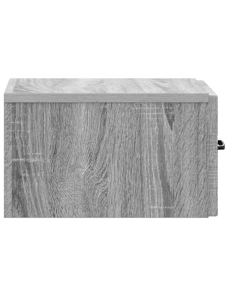 Mobiletto da notte a muro Grigio Sonoma 34,5 x 33 x 20 cm