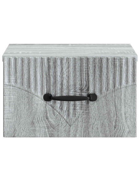 Mobiletto da notte a muro 2 pcs Grigio Sonoma 34,5 x 33 x 20 cm