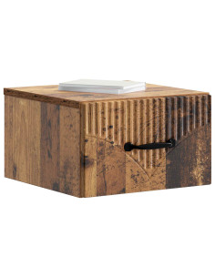 Mobiletto da notte a muro 2 pcs Legno antico 34,5 x 33 x 20 cm 2