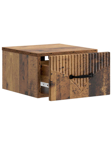 Mobiletto da notte a muro 2 pcs Legno antico 34,5 x 33 x 20 cm