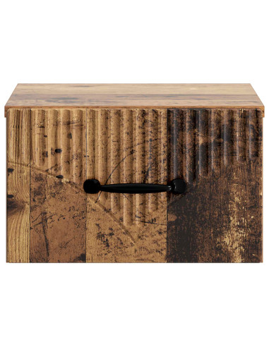 Mobiletto da notte a muro 2 pcs Legno antico 34,5 x 33 x 20 cm