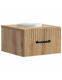 Mobiletto da notte a muro Rovere Artigianale 34,5 x 33 x 20 cm 2