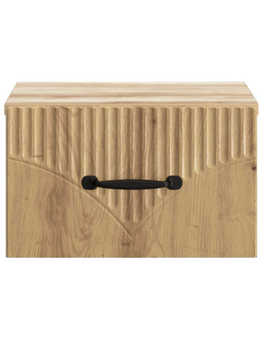 Mobiletto da notte a muro con cassetto 2 pcs Rovere Artigianale