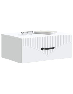 Mobiletto da notte a muro 2 pcs Bianco 49 x 34,5 x 20 cm 2