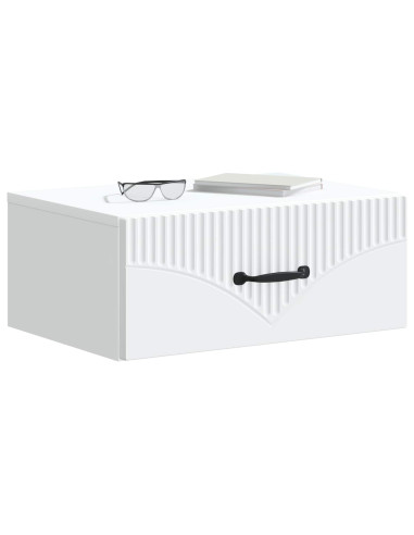 Mobiletto da notte a muro 2 pcs Bianco 49 x 34,5 x 20 cm