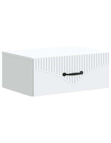 Mobiletto da notte a muro 2 pcs Bianco 49 x 34,5 x 20 cm