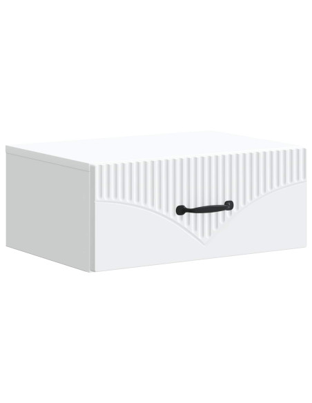 Mobiletto da notte a muro 2 pcs Bianco 49 x 34,5 x 20 cm