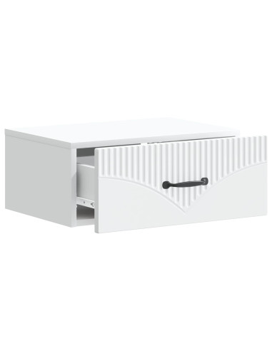 Mobiletto da notte a muro 2 pcs Bianco 49 x 34,5 x 20 cm