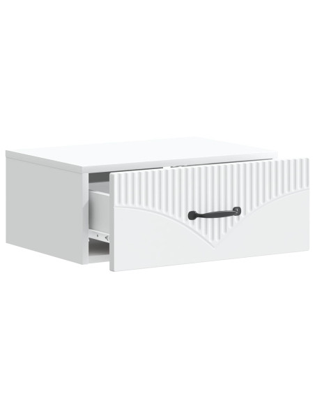 Mobiletto da notte a muro 2 pcs Bianco 49 x 34,5 x 20 cm