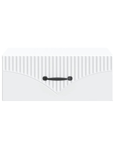 Mobiletto da notte a muro 2 pcs Bianco 49 x 34,5 x 20 cm