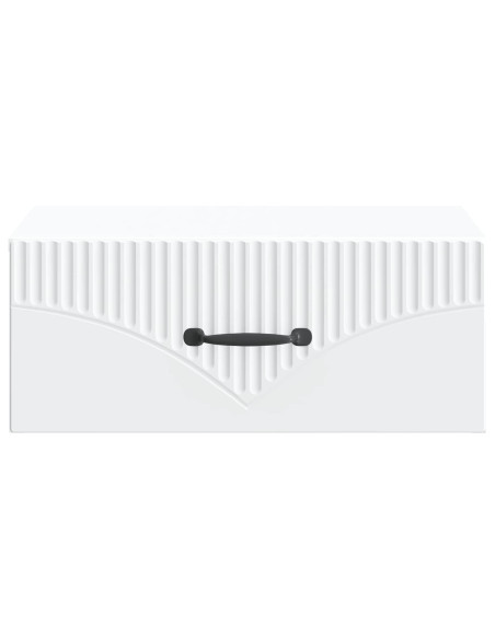 Mobiletto da notte a muro 2 pcs Bianco 49 x 34,5 x 20 cm