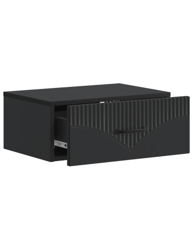Mobiletto da notte a muro 2 pcs Nero 49 x 34,5 x 20 cm