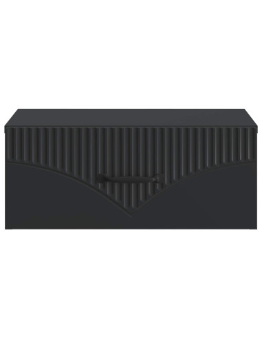 Mobiletto da notte a muro 2 pcs Nero 49 x 34,5 x 20 cm