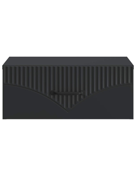 Mobiletto da notte a muro 2 pcs Nero 49 x 34,5 x 20 cm