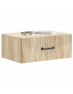 Mobiletto da notte a muro Rovere Sonoma 49 x 34,5 x 20 cm 2