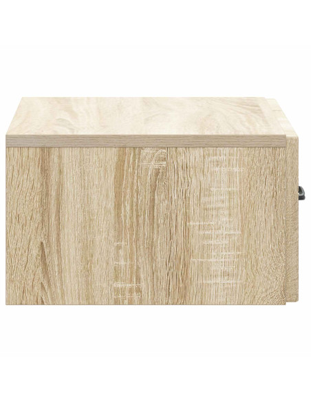 Mobiletto da notte a muro Rovere Sonoma 49 x 34,5 x 20 cm