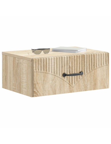 Mobiletto da notte a muro 2 pcs Rovere Sonoma 49 x 34,5 x 20 cm