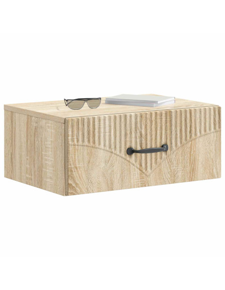 Mobiletto da notte a muro 2 pcs Rovere Sonoma 49 x 34,5 x 20 cm