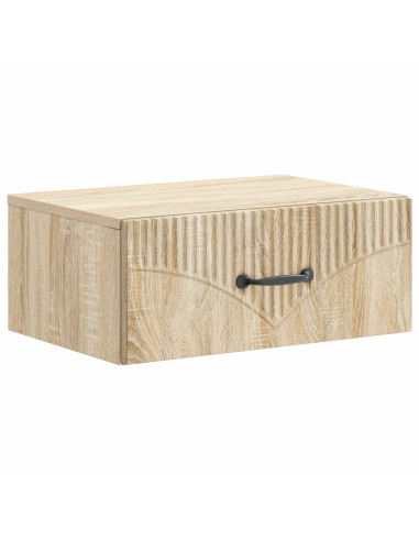 Mobiletto da notte a muro 2 pcs Rovere Sonoma 49 x 34,5 x 20 cm