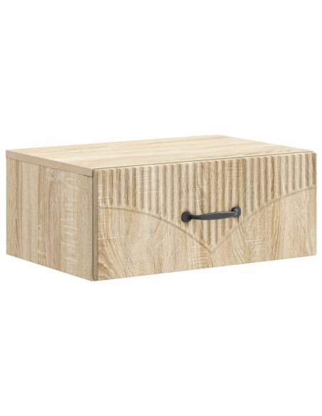Mobiletto da notte a muro 2 pcs Rovere Sonoma 49 x 34,5 x 20 cm