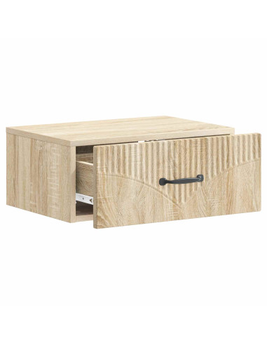 Mobiletto da notte a muro 2 pcs Rovere Sonoma 49 x 34,5 x 20 cm