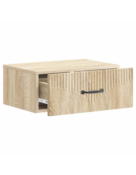 Mobiletto da notte a muro 2 pcs Rovere Sonoma 49 x 34,5 x 20 cm